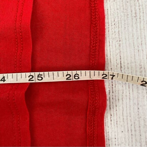 Azules scoopneck cold shoulder Longsleeve blouse red sz S women - Picture 5 of 8